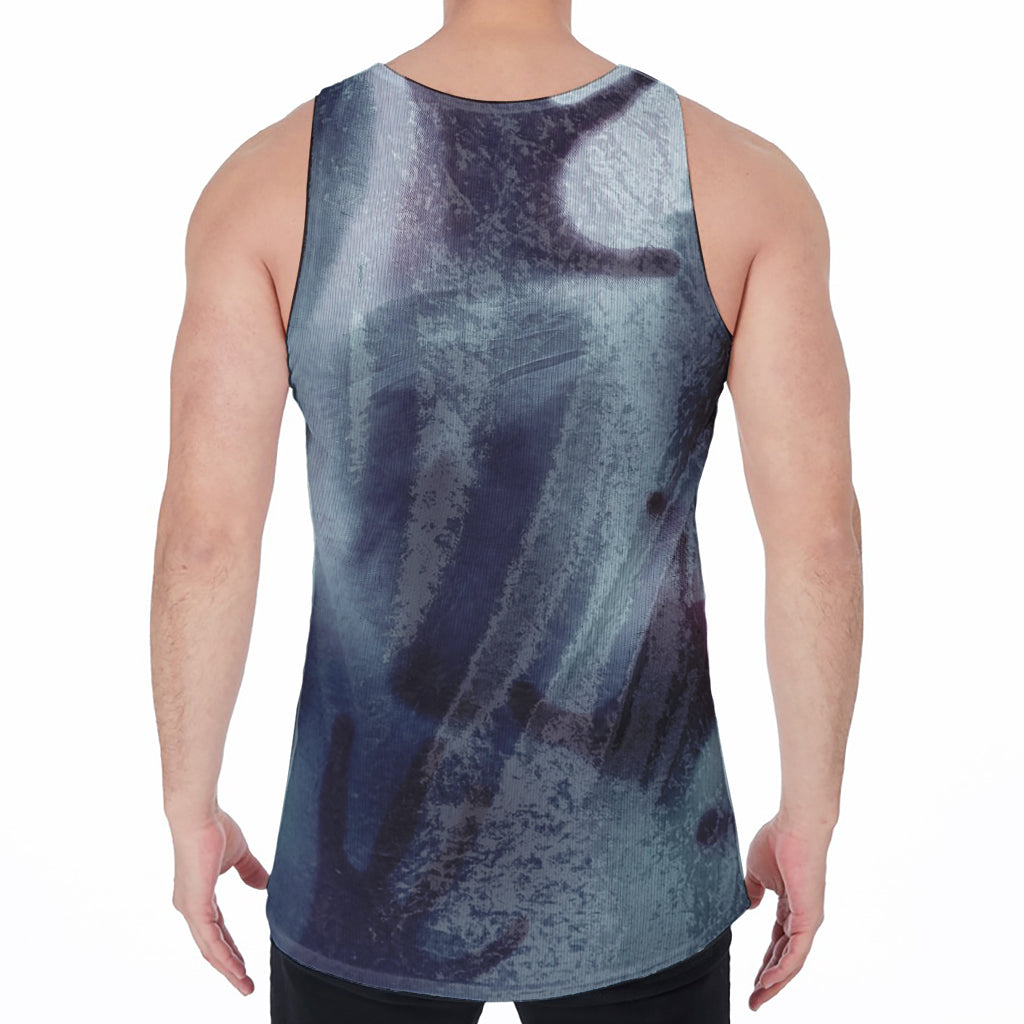 Screaming Horror Ghost 3D Print Men's Velvet Tank Top