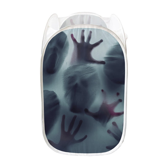 Screaming Horror Ghost 3D Print Mesh Laundry Hamper