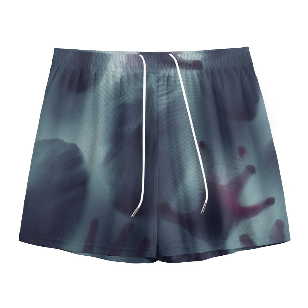 Screaming Horror Ghost 3D Print Mesh Shorts