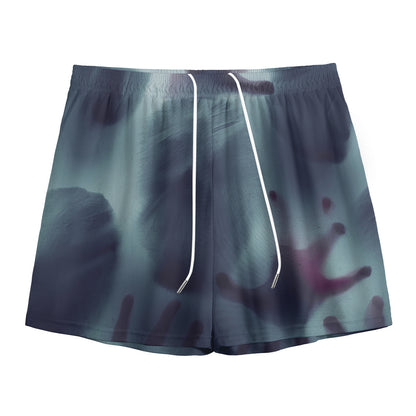 Screaming Horror Ghost 3D Print Mesh Shorts