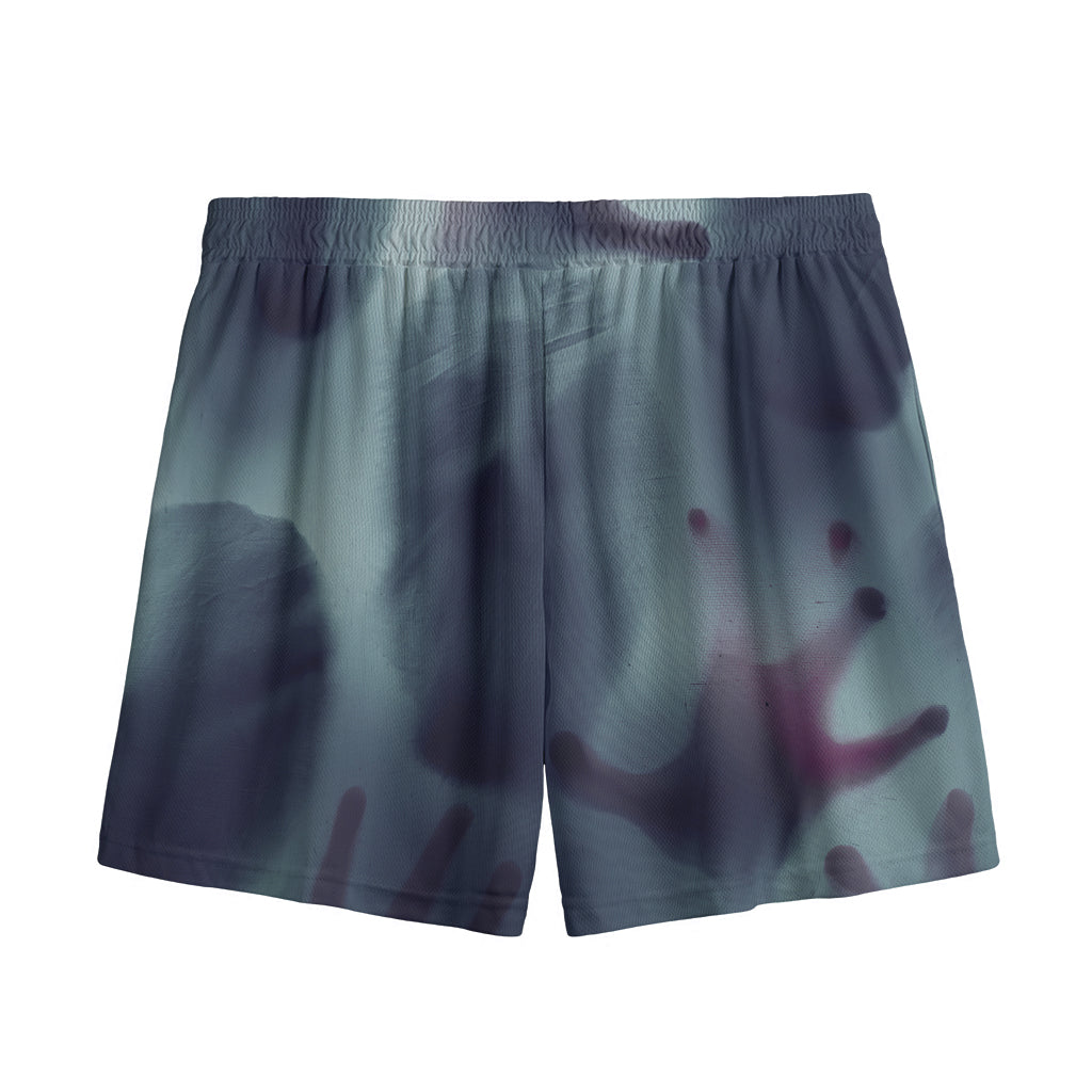 Screaming Horror Ghost 3D Print Mesh Shorts