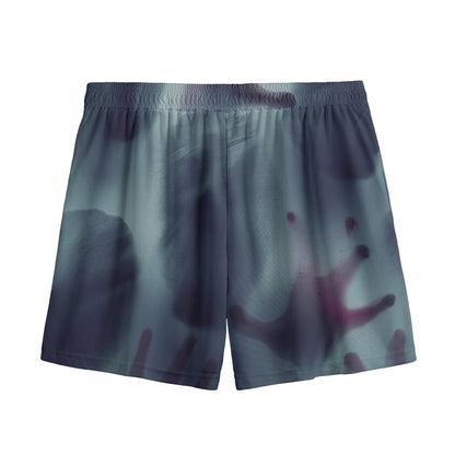 Screaming Horror Ghost 3D Print Mesh Shorts