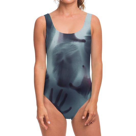 Screaming Horror Ghost 3D Print One Piece Swimsuit