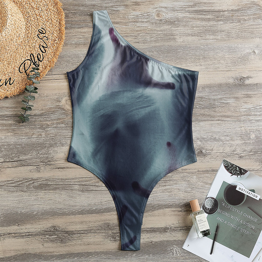 Screaming Horror Ghost 3D Print One Shoulder Bodysuit