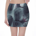 Screaming Horror Ghost 3D Print Pencil Mini Skirt
