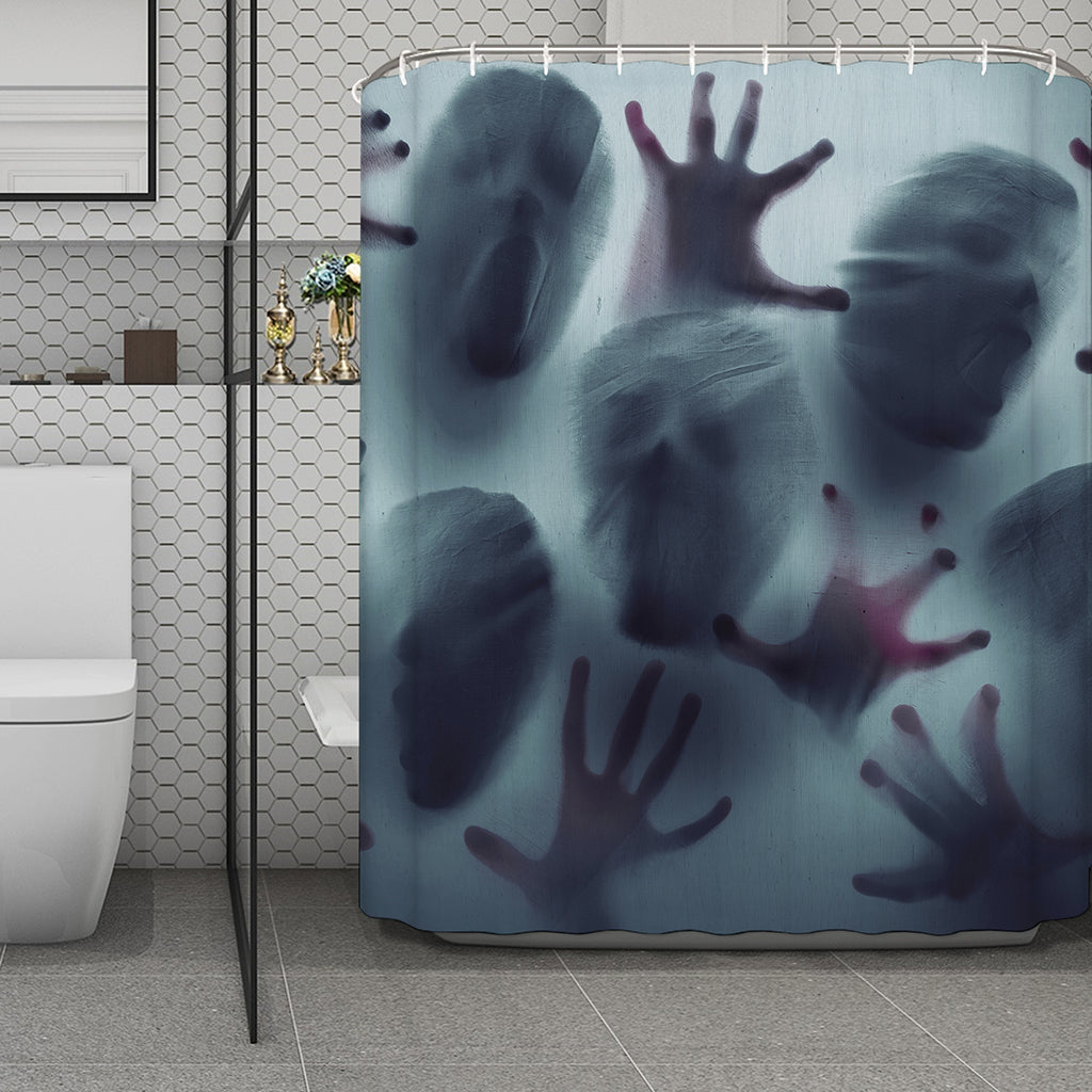 Screaming Horror Ghost 3D Print Polyester Shower Curtain