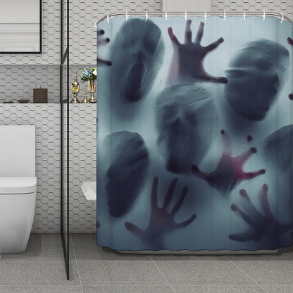 Screaming Horror Ghost 3D Print Polyester Shower Curtain
