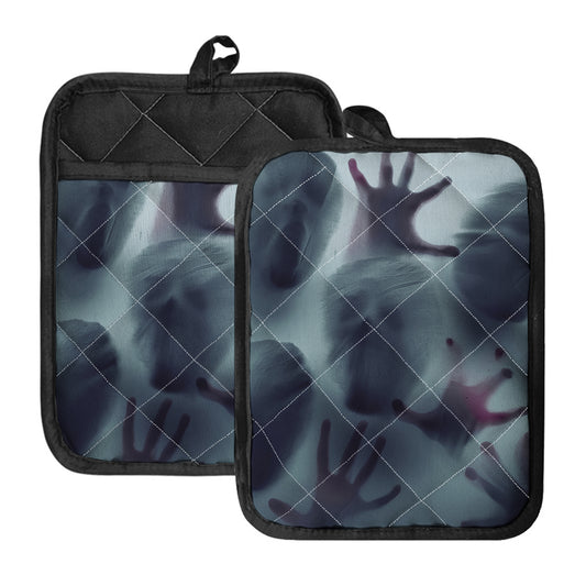 Screaming Horror Ghost 3D Print Pot Holders With Pocket