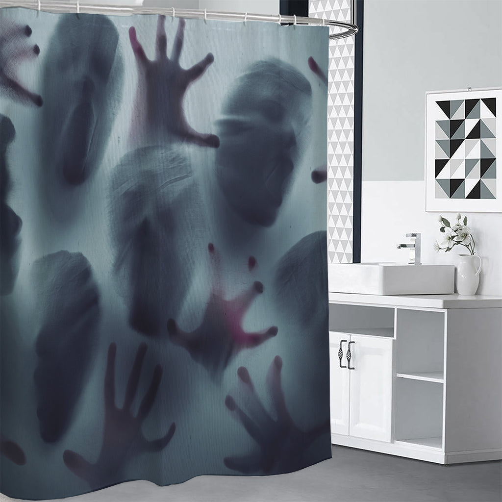 Screaming Horror Ghost 3D Print Premium Shower Curtain