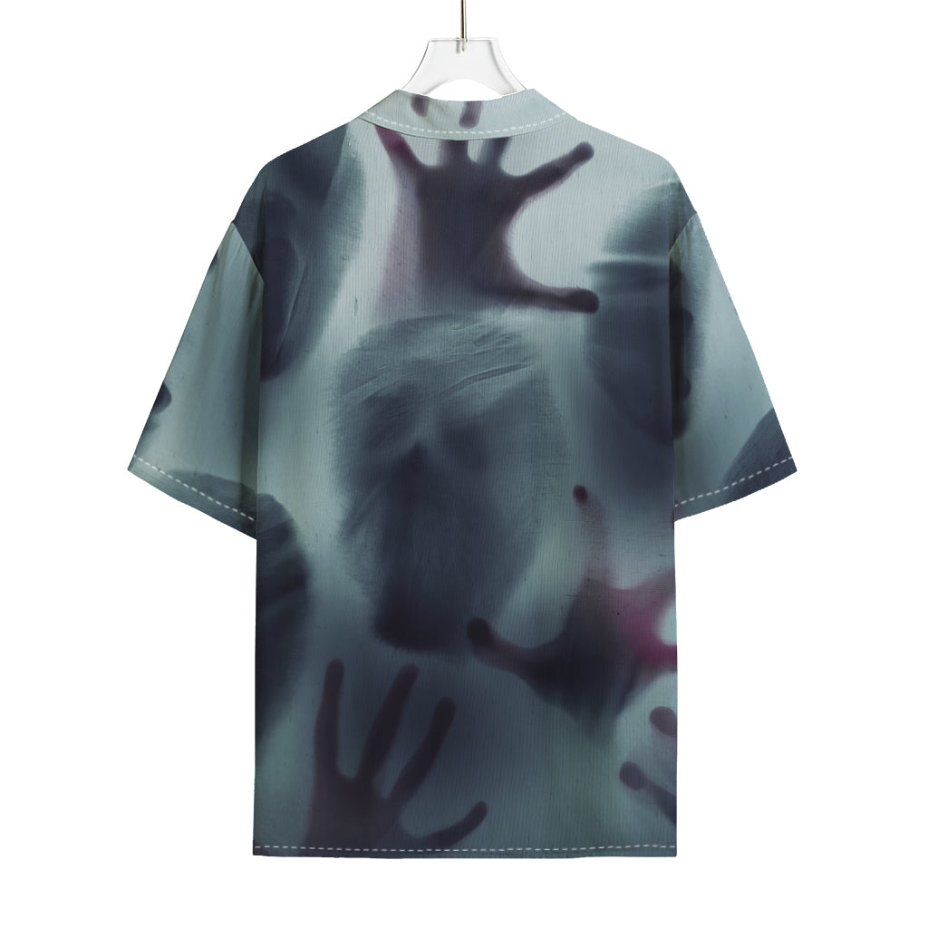 Screaming Horror Ghost 3D Print Rayon Hawaiian Shirt