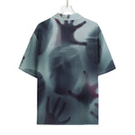 Screaming Horror Ghost 3D Print Rayon Hawaiian Shirt