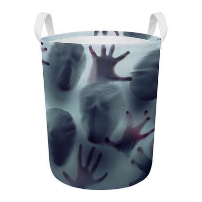 Screaming Horror Ghost 3D Print Round Laundry Basket