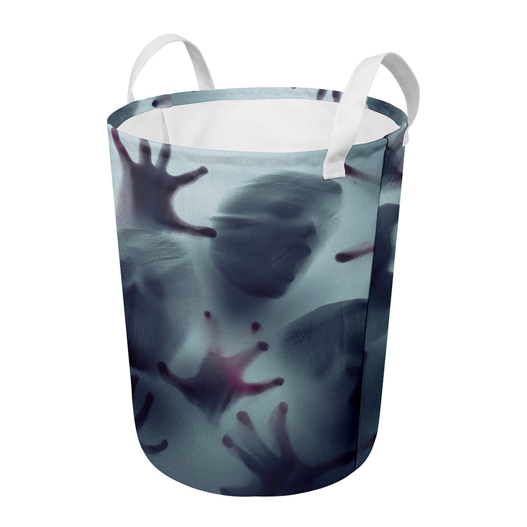 Screaming Horror Ghost 3D Print Round Laundry Basket