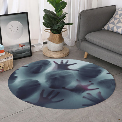 Screaming Horror Ghost 3D Print Round Rug