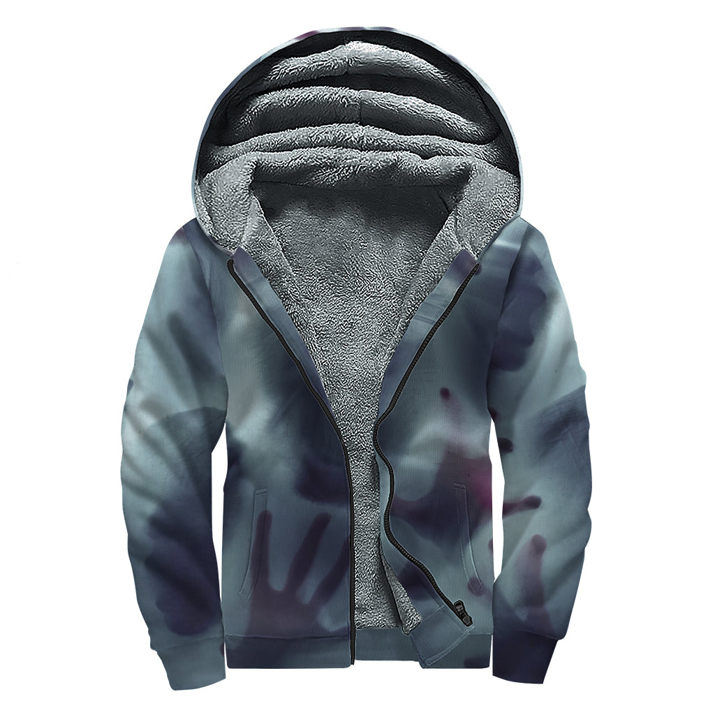 Screaming Horror Ghost 3D Print Sherpa Lined Zip Up Hoodie