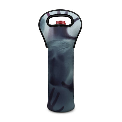 Screaming Horror Ghost 3D Print Single Neoprene Wine Tote
