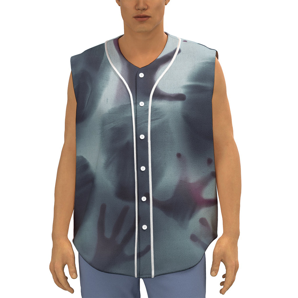 Screaming Horror Ghost 3D Print Sleeveless Baseball Jersey