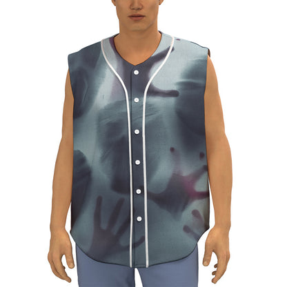 Screaming Horror Ghost 3D Print Sleeveless Baseball Jersey