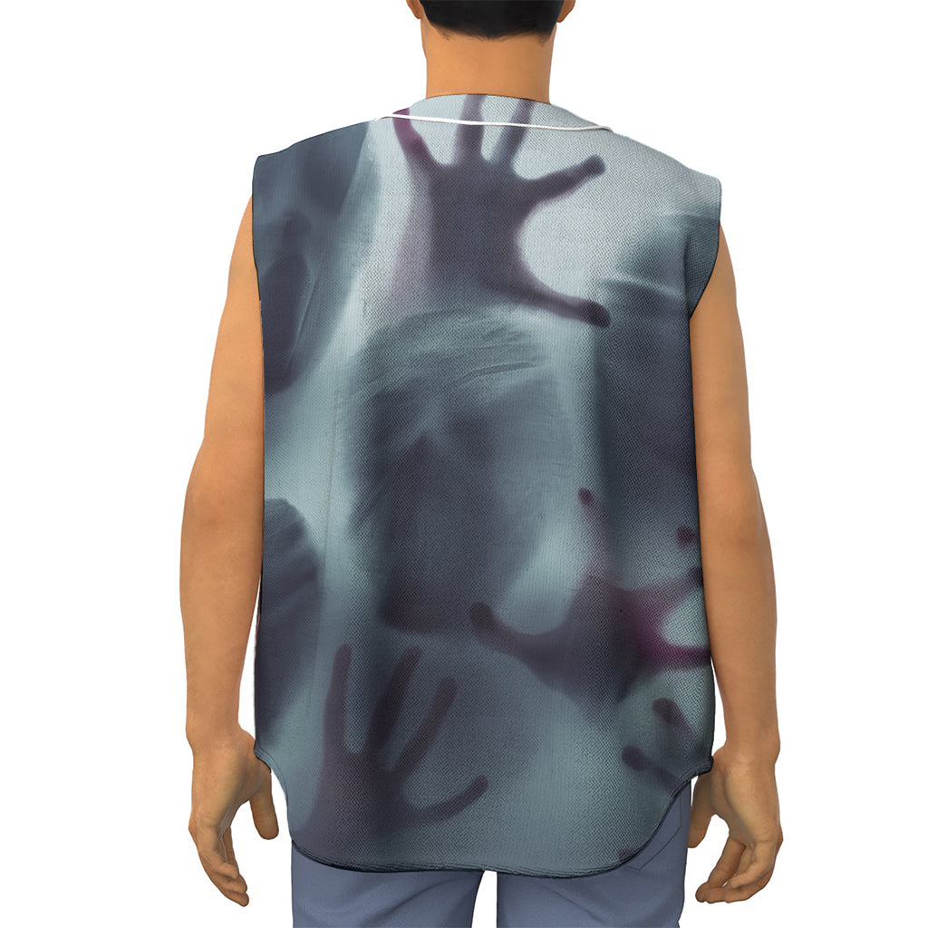 Screaming Horror Ghost 3D Print Sleeveless Baseball Jersey