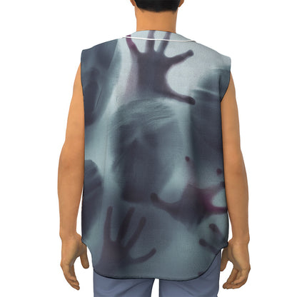 Screaming Horror Ghost 3D Print Sleeveless Baseball Jersey