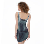 Screaming Horror Ghost 3D Print Sleeveless Bodycon Dress