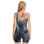 Screaming Horror Ghost 3D Print Sleeveless One Piece Swimsuit