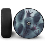 Screaming Horror Ghost 3D Print Tire Cover With Camera Hole