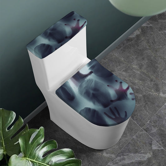 Screaming Horror Ghost 3D Print Toilet Lid And Tank Cover Set