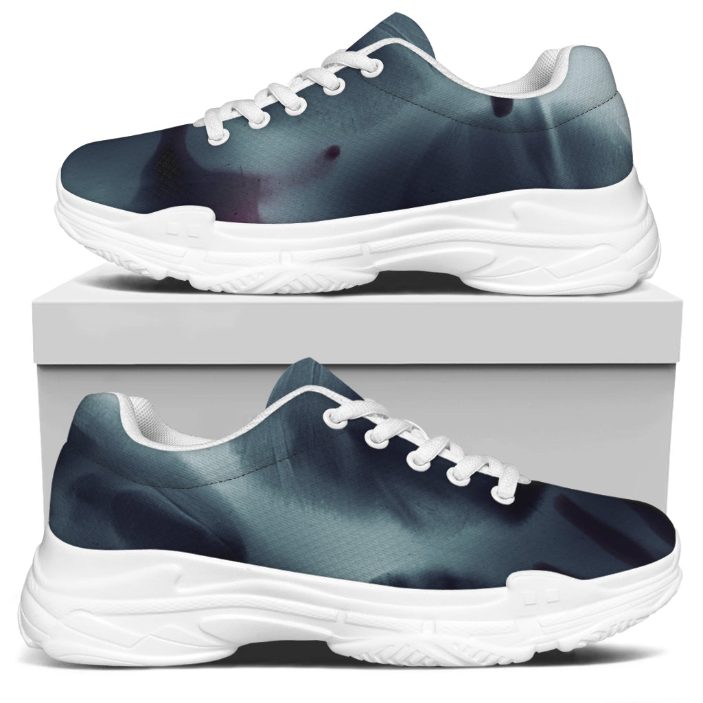 Screaming Horror Ghost 3D Print White Chunky Shoes