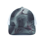 Screaming Horror Ghost 3D Print White Mesh Trucker Cap