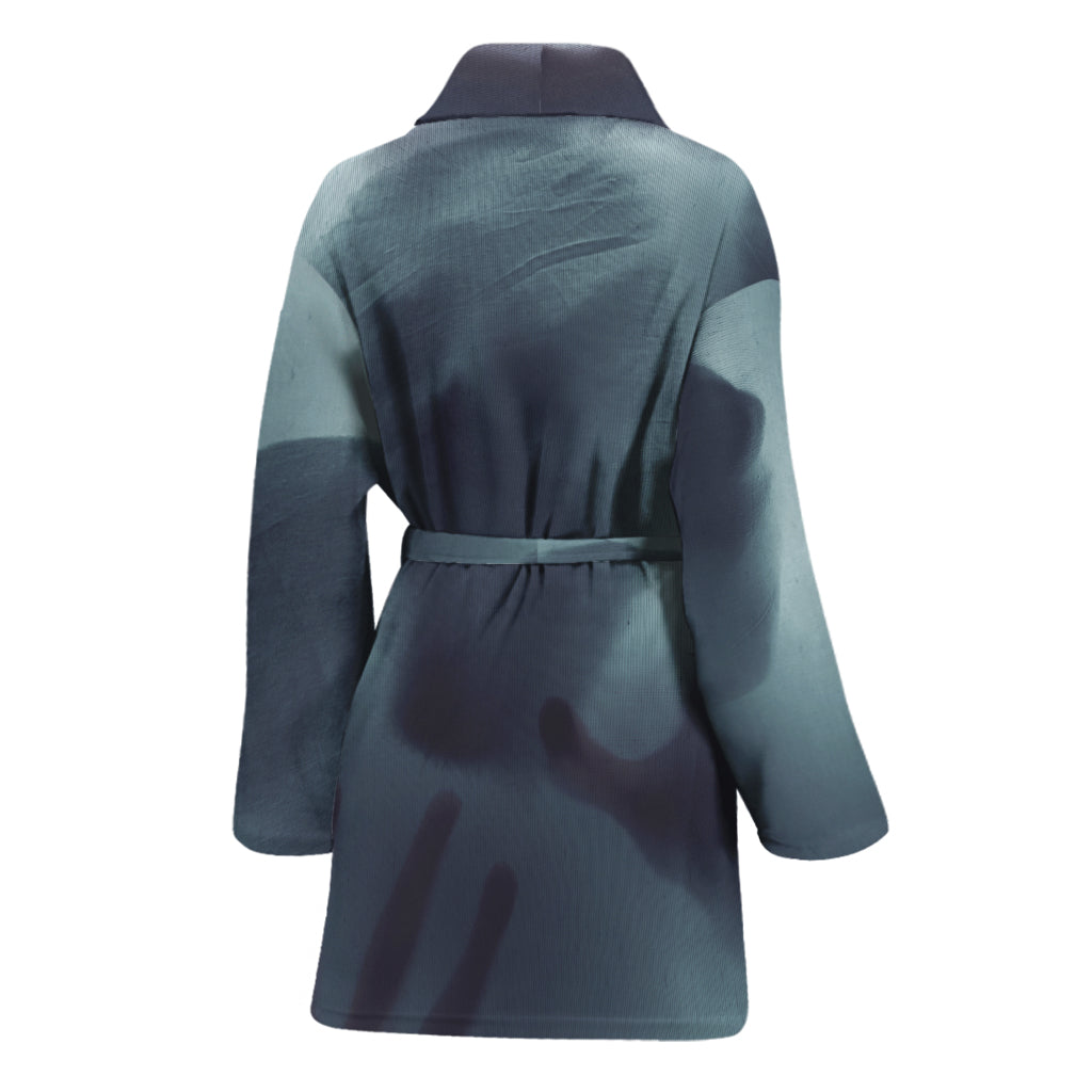 Screaming Horror Ghost 3D Print Women's Bathrobe