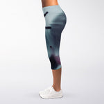 Screaming Horror Ghost 3D Print Women's Capri Leggings