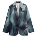 Screaming Horror Ghost 3D Print Women's Cotton Blazer