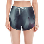 Screaming Horror Ghost 3D Print Women's Split Running Shorts