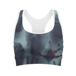 Screaming Horror Ghost 3D Print Women's Sports Bra