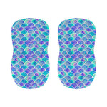 Sea Blue Mermaid Scales Pattern Print Bar Stool Covers