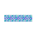 Sea Blue Mermaid Scales Pattern Print Bed Runner