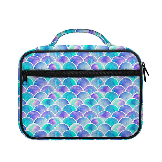 Sea Blue Mermaid Scales Pattern Print Briefcase Bible Bag