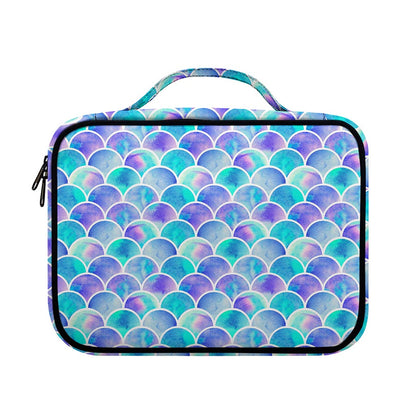 Sea Blue Mermaid Scales Pattern Print Briefcase Bible Bag