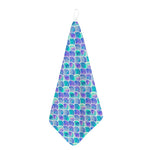 Sea Blue Mermaid Scales Pattern Print Hand Towel