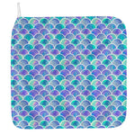 Sea Blue Mermaid Scales Pattern Print Hand Towel
