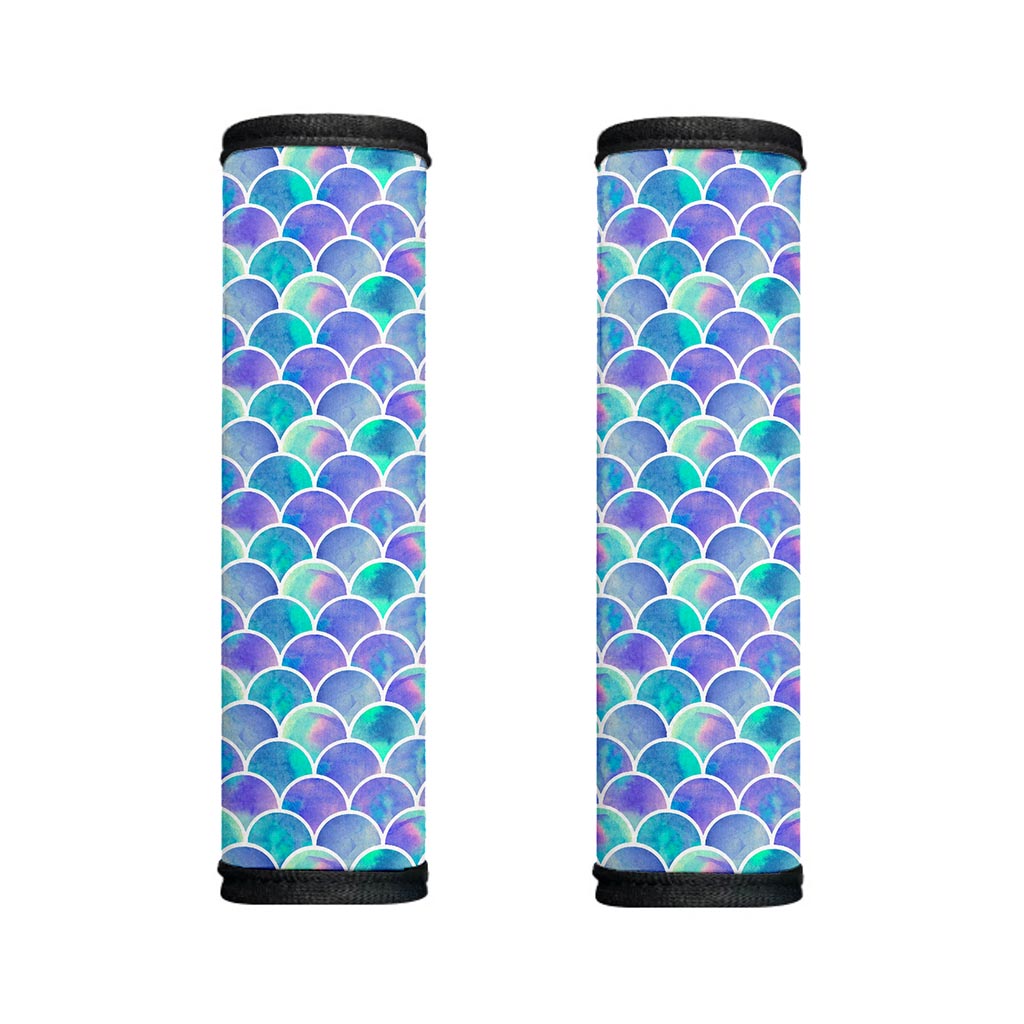 Sea Blue Mermaid Scales Pattern Print Handle Covers