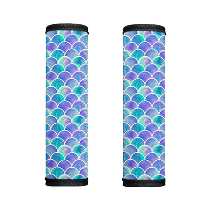 Sea Blue Mermaid Scales Pattern Print Handle Covers
