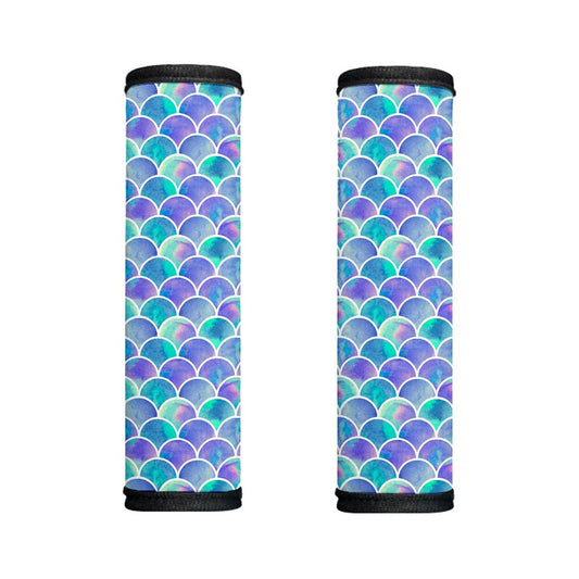 Sea Blue Mermaid Scales Pattern Print Handle Covers
