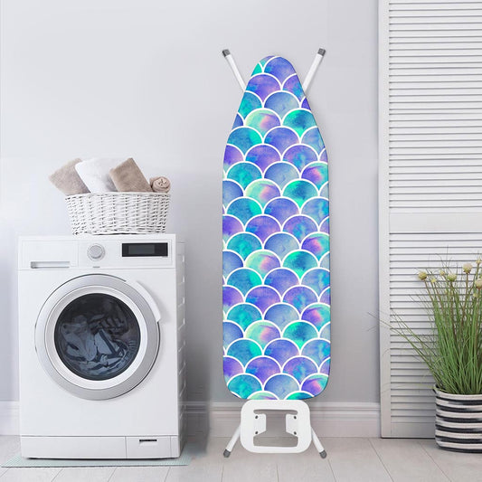Sea Blue Mermaid Scales Pattern Print Ironing Board Cover