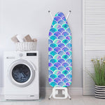 Sea Blue Mermaid Scales Pattern Print Ironing Board Cover