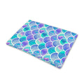 Sea Blue Mermaid Scales Pattern Print Pet Cooling Mat Cover