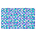 Sea Blue Mermaid Scales Pattern Print Polyester Doormat