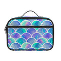 Sea Blue Mermaid Scales Pattern Print Portable Lunch Bag