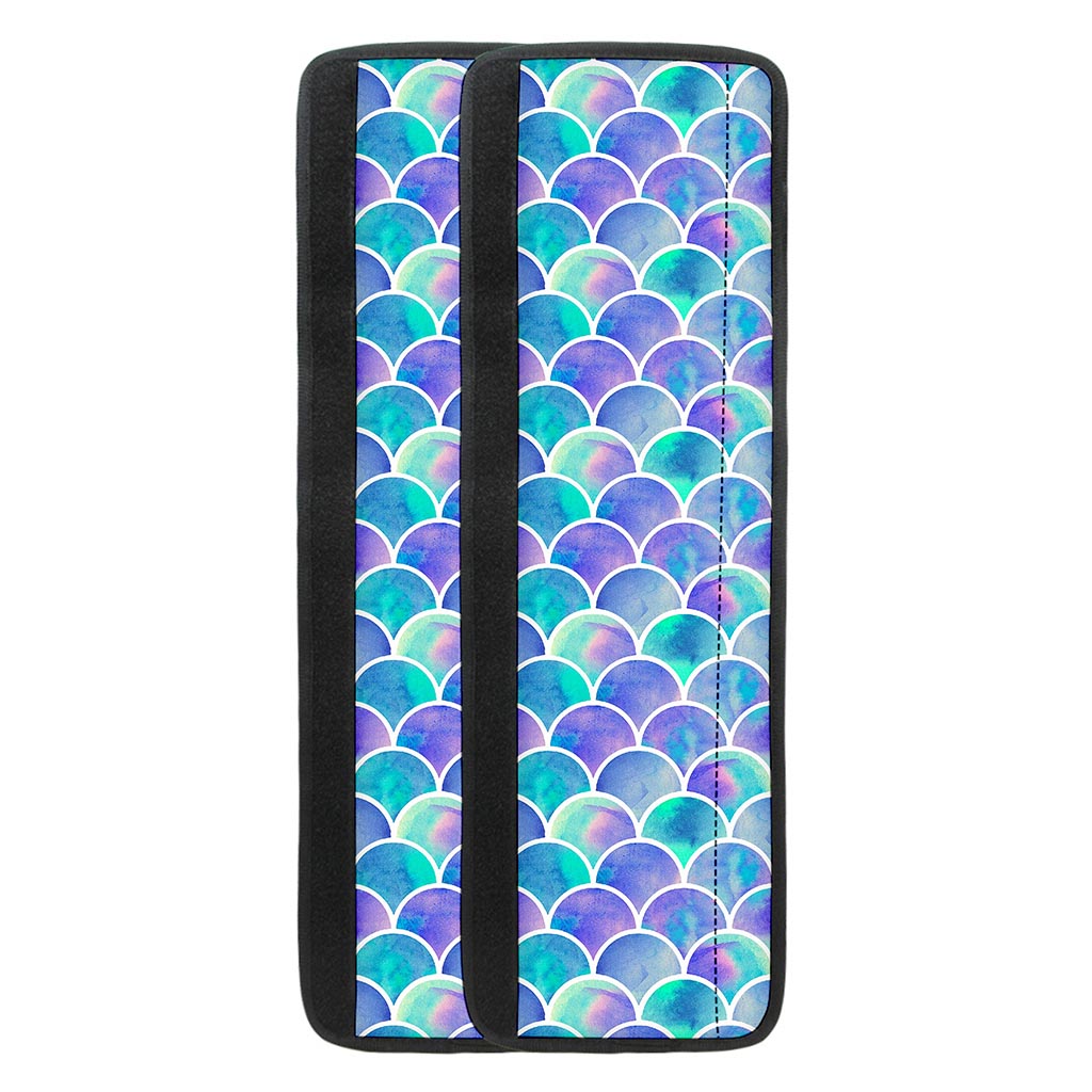 Sea Blue Mermaid Scales Pattern Print Refrigerator Handle Covers